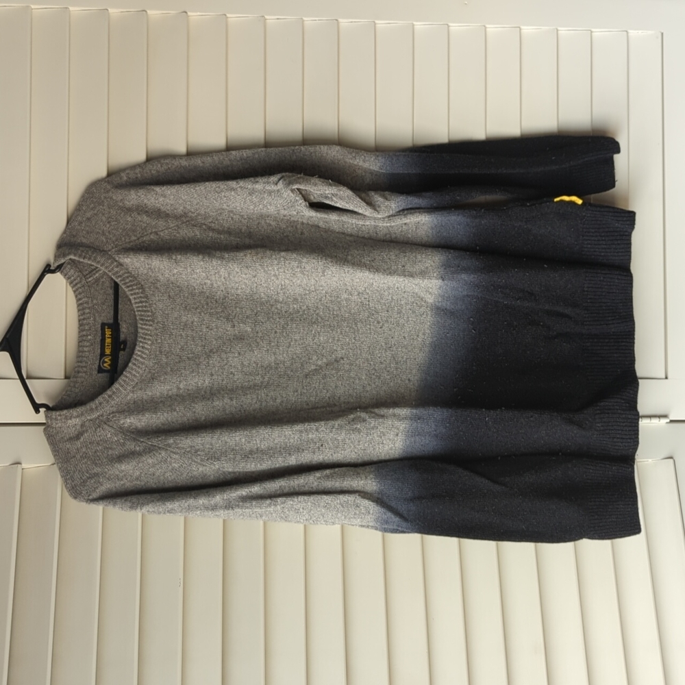 Melting Pot Sweater Size XL Grey/Blue